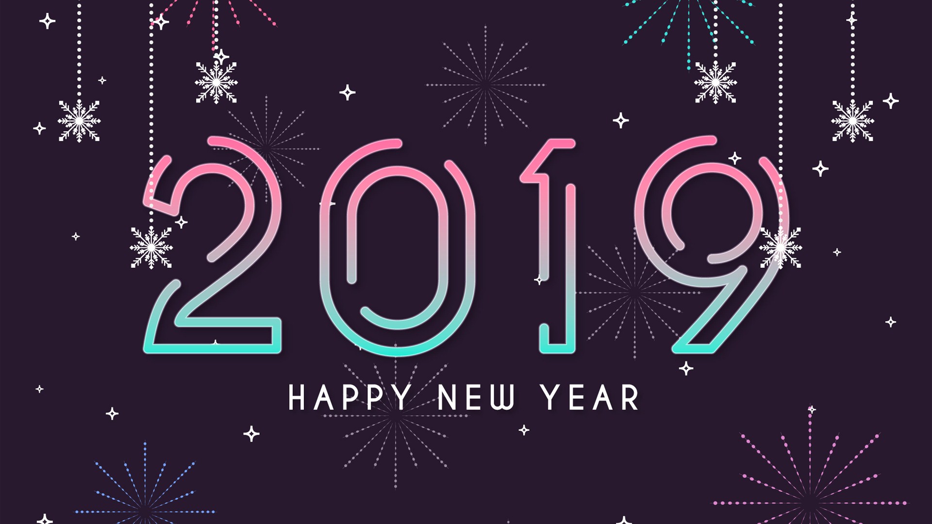 2019 Happy new Year HD Wallpaper