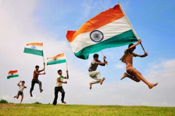 Kids Holding Indian Flag Proud Moment