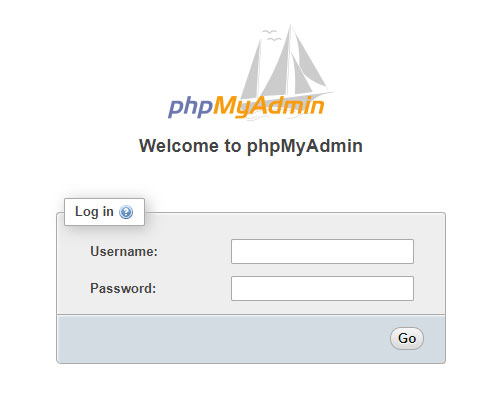 PHPMyAdmin Login