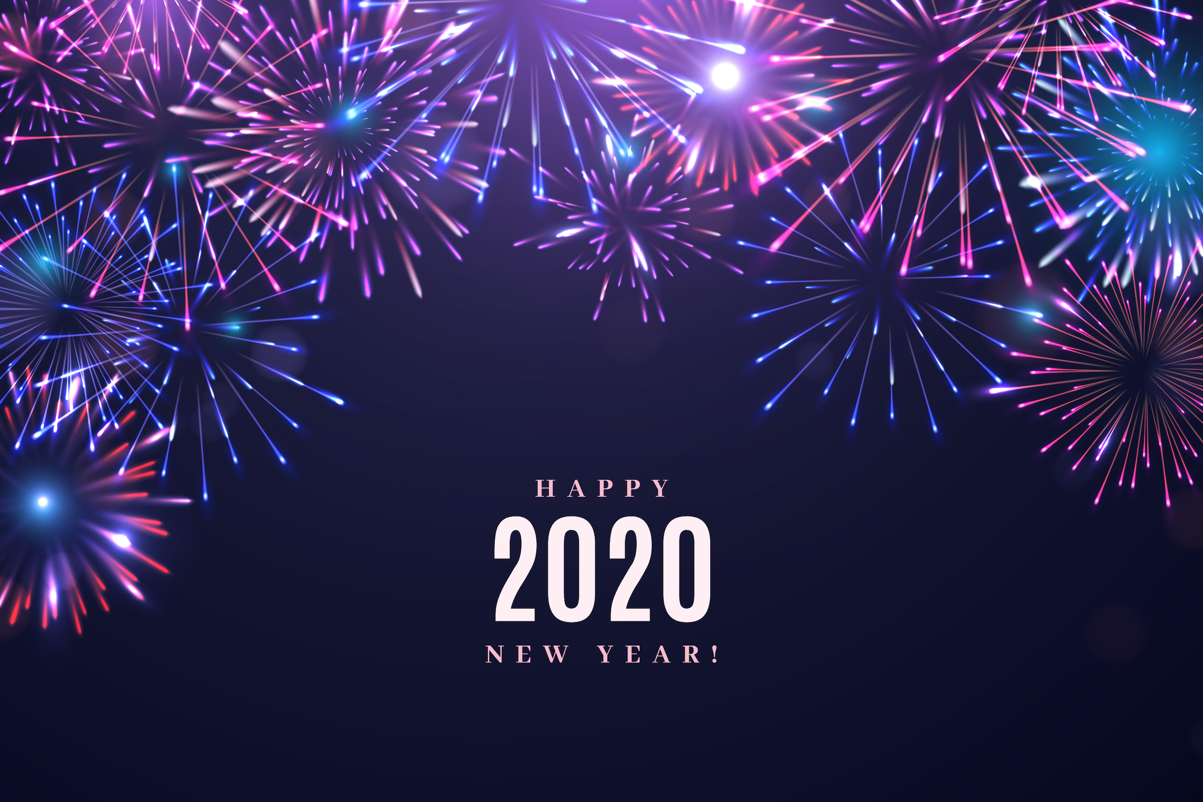 Fireworks New Year 2020 Background