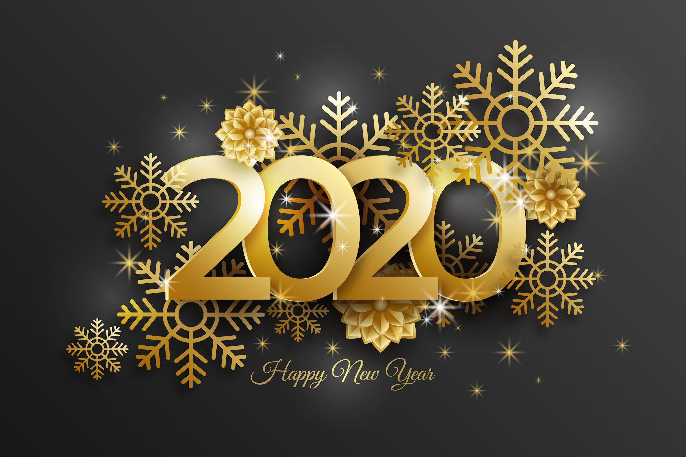 Happy New Year 2020 Royal Black