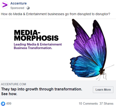 Facebook ad from Accenture
