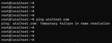 How to resolve the “Temporary failure in name resolution” issue?