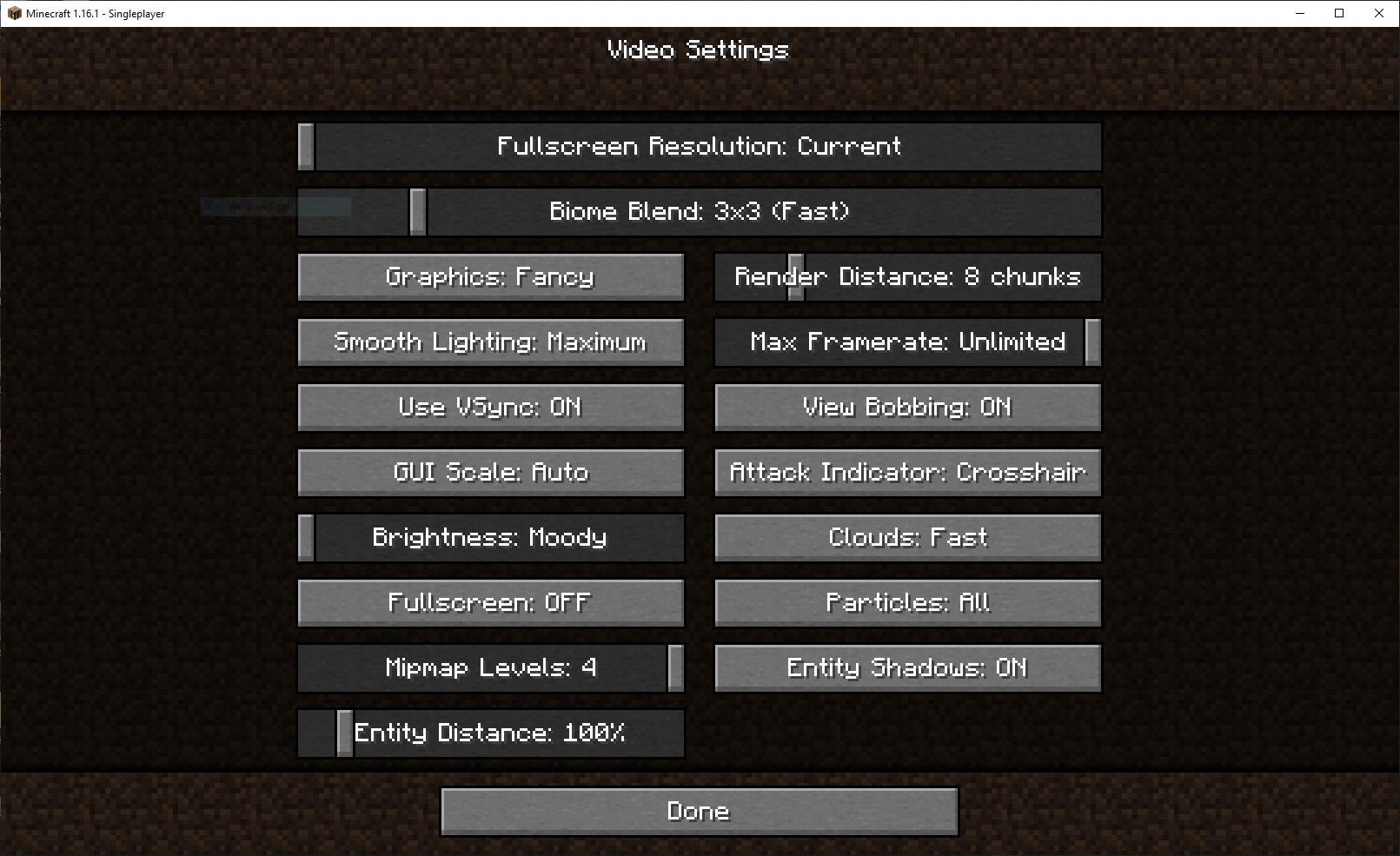 Minecraft: Video Settings