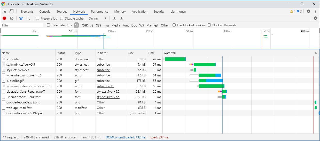 DevTools: Waterfall