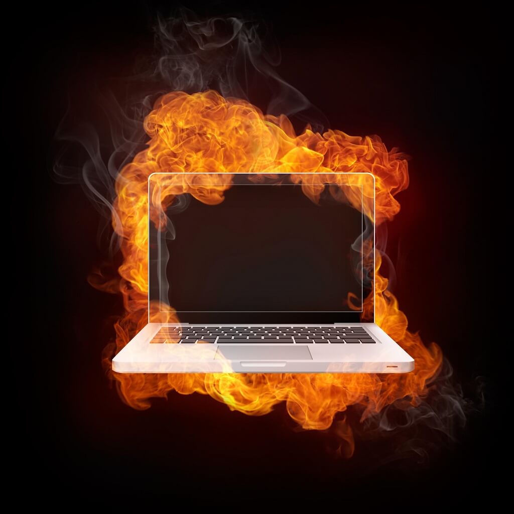 Laptop burning hot