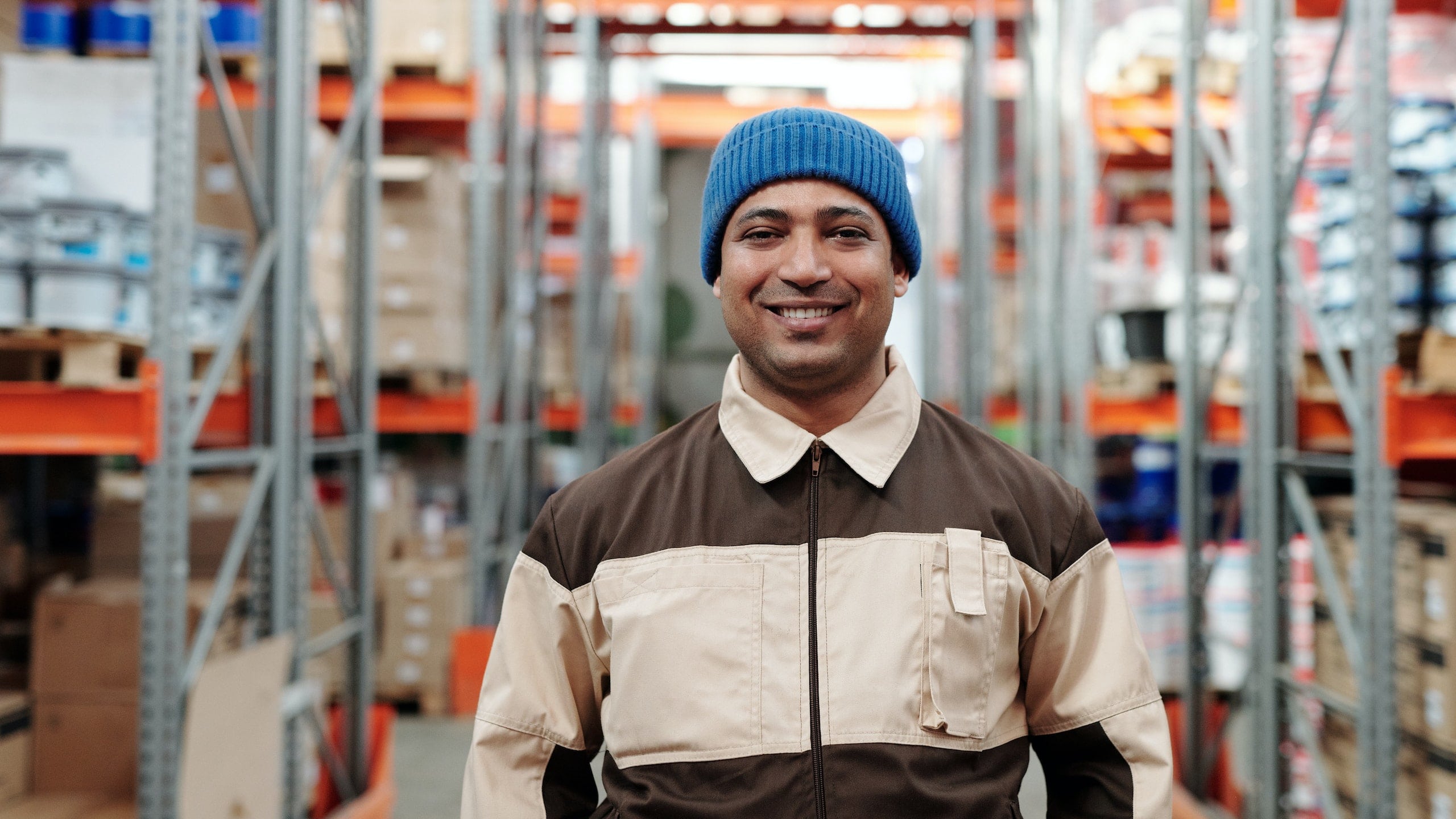 A man in warehouse