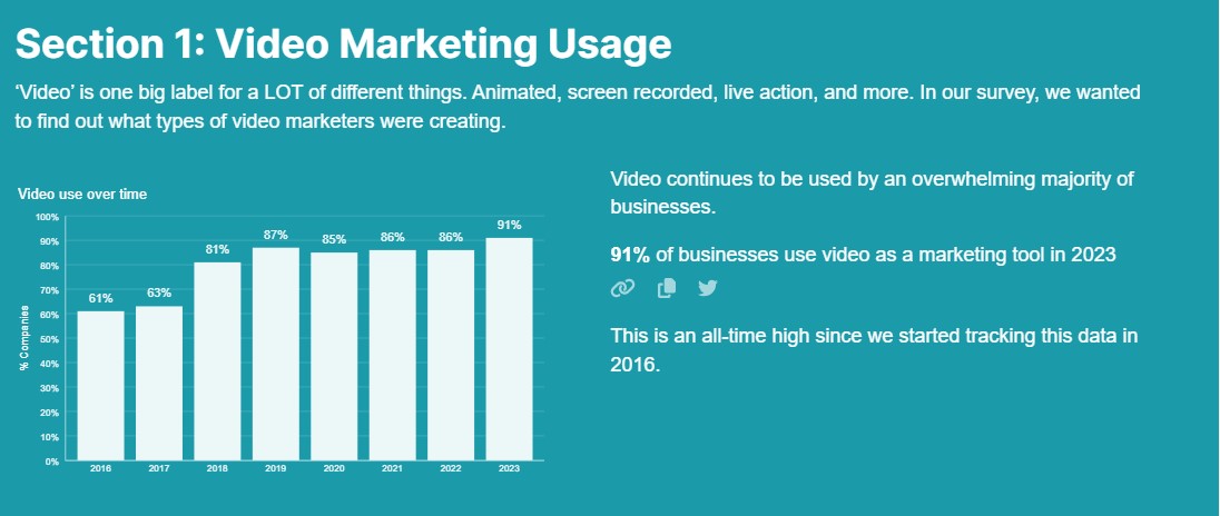Video marketing usage statistics